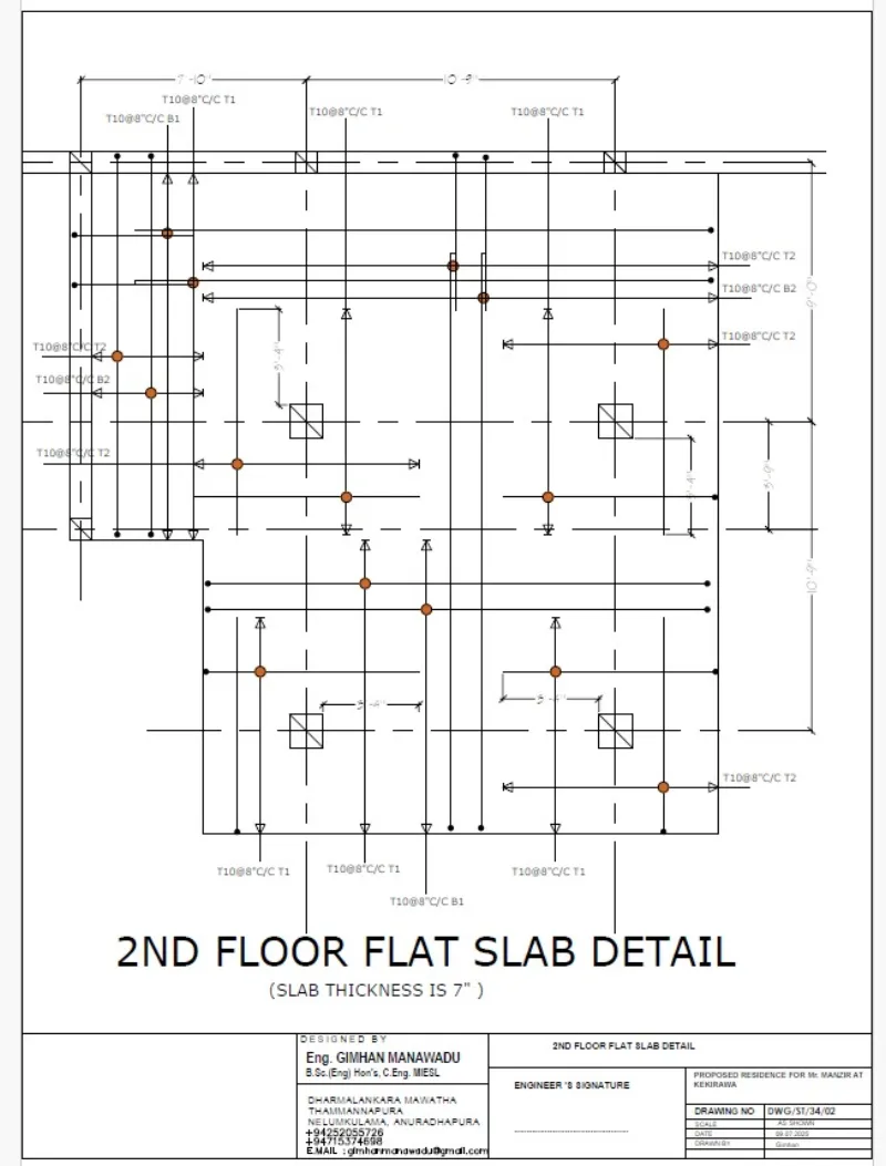 Flat slab construction project